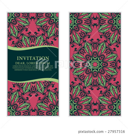 Ethnic greeting card, invitation. Ethnic greeting card, invitation. 27957316