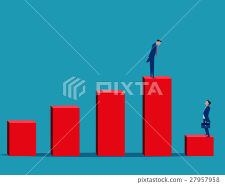 Concept of success and failure with businessman  27957958