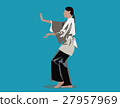 Woman performing Tai Chi. Concept illustration 27957969