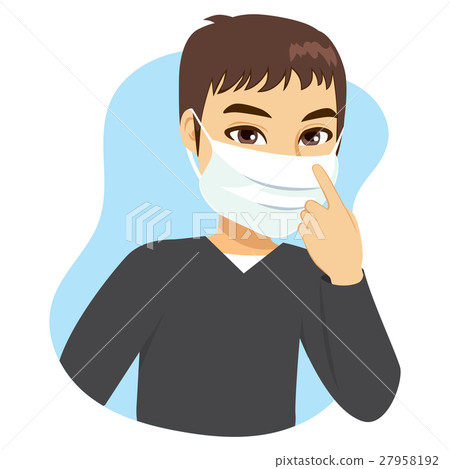 Man Medical Mask Man Medical Mask 27958192