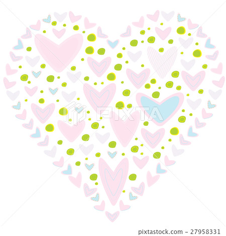 Love concept of hearts in the shape of a heart 27958331