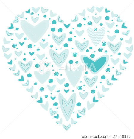 Love concept of hearts in the shape of a heart Love concept of hearts in the shape of a heart 27958332