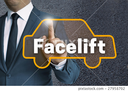 Facelift auto touchscreen is operated by man 27958702