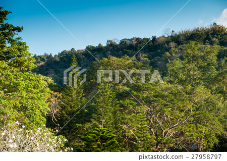 Green mountain landscapes under blue sky. Green mountain landscapes under blue sky. 27958797