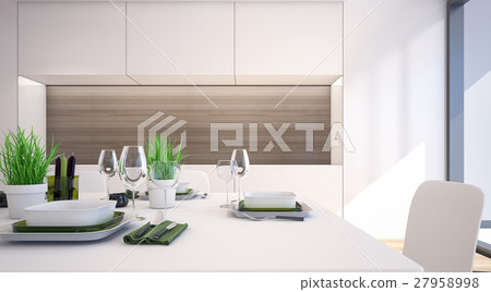 Modern dining room / 3D Rendering Modern dining room / 3D Rendering 27958998