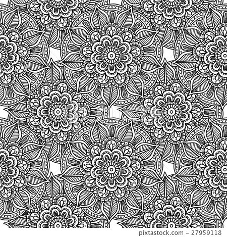 Decorative pattern for adult coloring book 27959118