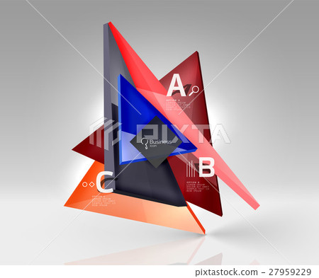 3d triangle modern composition - Stock Illustration [27959229] - PIXTA