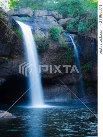 waterfall  of Thailand in the jungle. 27960371