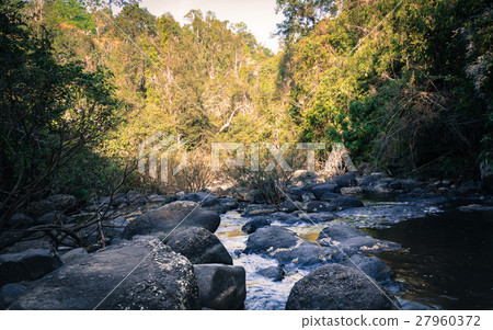 waterfall of Thailand in the jungle. 27960372