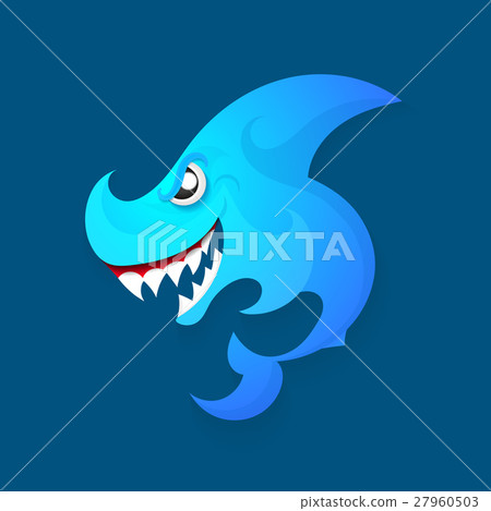 angry shark logo 27960503