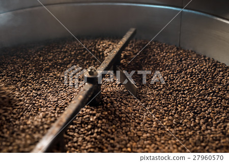 Mixing device of coffee bean roaster at work 27960570