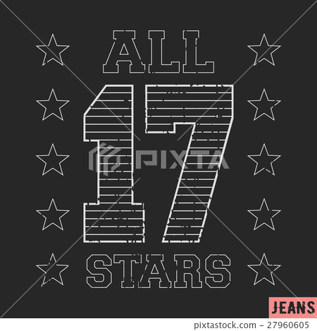 17 all star vintage stamp 27960605