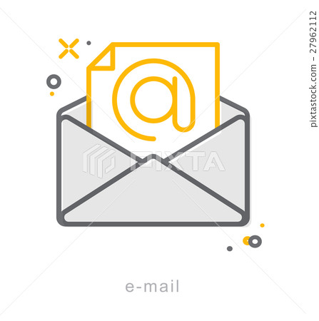 Thin line icons, E mail 27962112