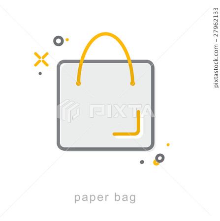 Thin line icons, Paper Bag 27962133
