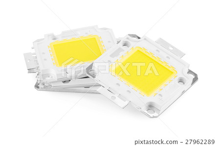 LEDs powerful close-up on white 27962289