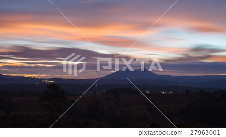 Landscape morning sunrise at Thung Salang Luang Landscape morning sunrise at Thung Salang Luang 27963001