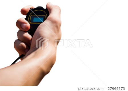 Close up of hand holding a chronometer Close up of hand holding a chronometer 27966373