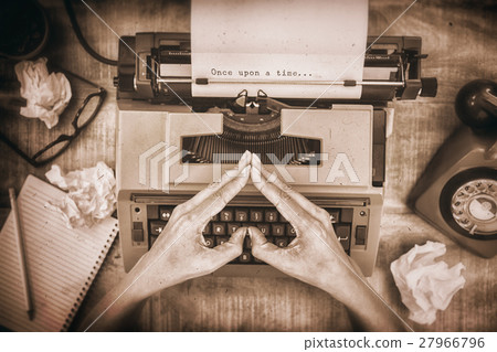 Composite image of once upon a time message on a white background 27966796
