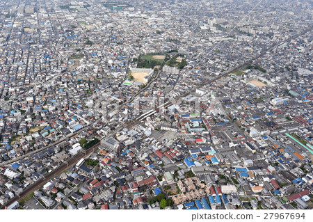 Aerial view of Kintetsu Yayeda station area 27967694