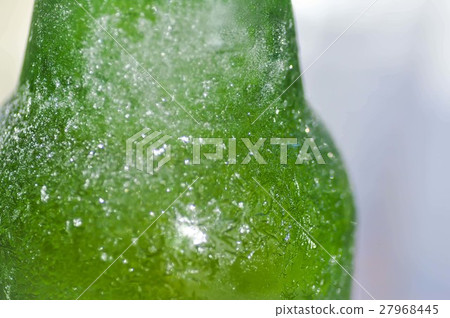 flake of ice on the green bottle flake of ice on the green bottle 27968445