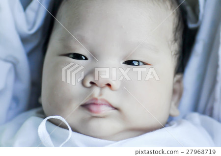 absent-minded baby ,Asian baby 27968719