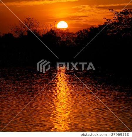 Scenery of Silhouette Sunset 27969318