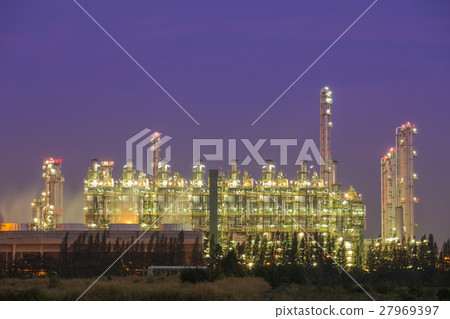 Oil refinery industrial plant with sky 27969397