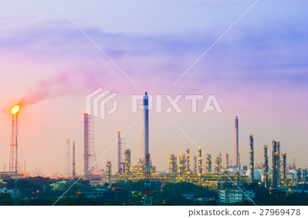Oil refinery industrial plant with sky Oil refinery industrial plant with sky 27969478