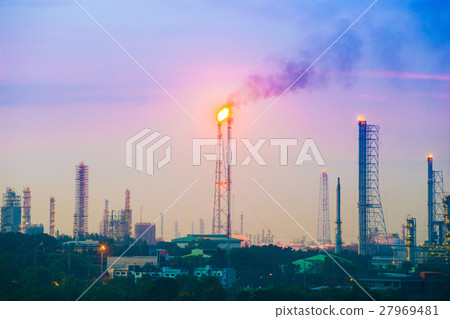 Oil refinery industrial plant with sky Oil refinery industrial plant with sky 27969481