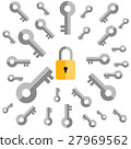 Lock and keys,teamwork and success for business. 27969562