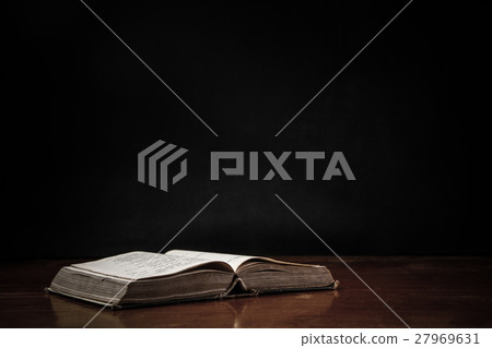 Open Book On Table Open Book On Table 27969631