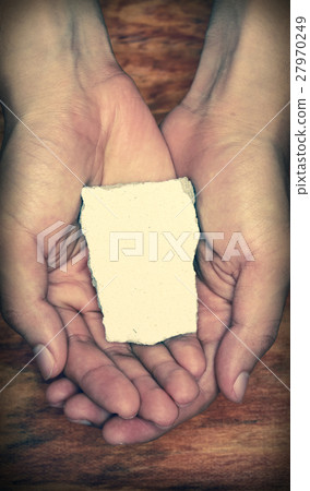 Blank Stone Block In Hands 27970249