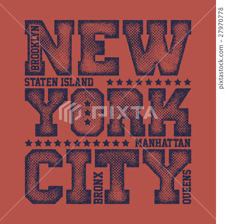 New York City Typography Graphics 27970778