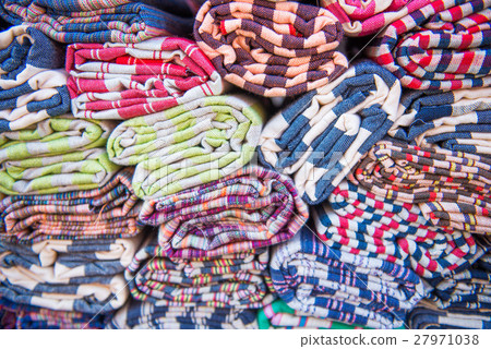 Colorful of thai loincloth 27971038