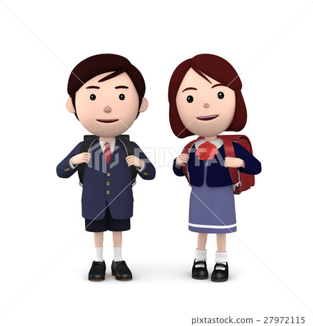 男孩和女孩在小學入學儀式4 27972115