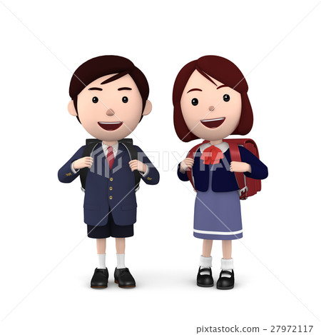 男孩和女孩在小學入學儀式5 27972117