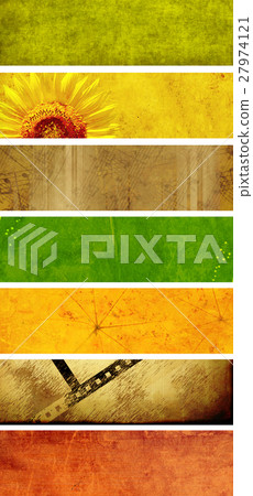 Set of paper banners 27974121