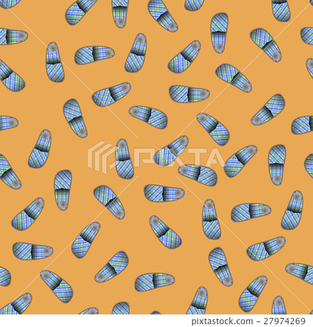 Home Soft Blue Slippers Seamless Pattern 27974269