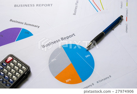 business report or Financial paper with pen business report or Financial paper with pen 27974906