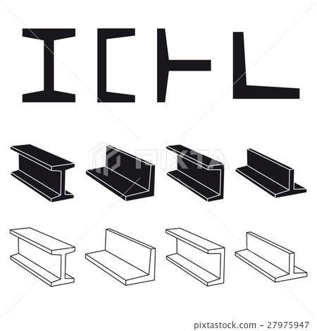 steel metallurgy beam profile symbol 27975947