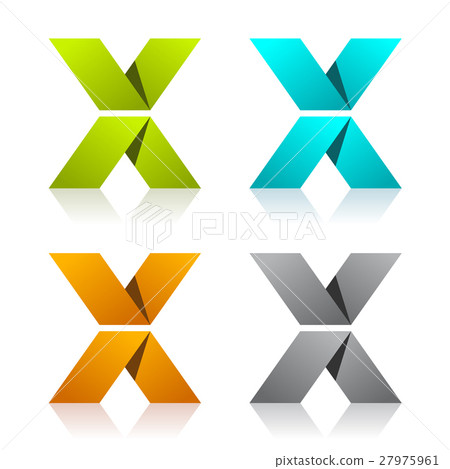 X paper letter symbol - Stock Illustration [27975961] - PIXTA