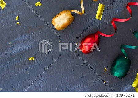 Carnaval decorations on dark wooden background Carnaval decorations on dark wooden background 27976271