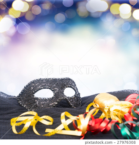Mask with masquerade decorations 27976308