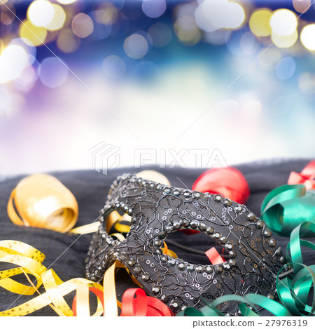 Mask with masquerade decorations 27976319