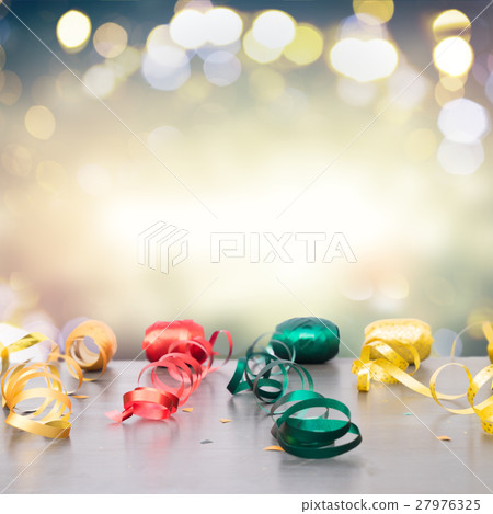 Carnaval decorations on dark wooden background 27976325