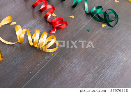 Carnaval decorations on dark wooden background 27976328