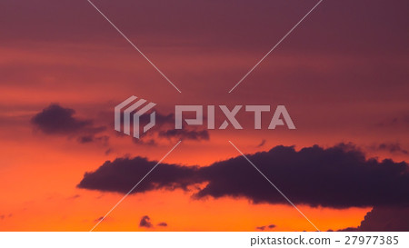 colorful sunset sky with orange cloud colorful sunset sky with orange cloud 27977385