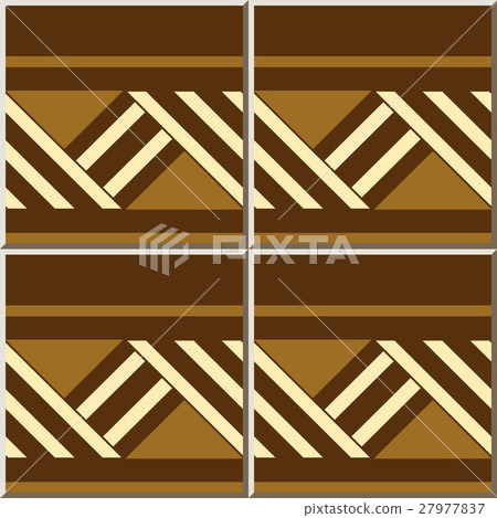 Ceramic tile brown square geometry cross line. 27977837