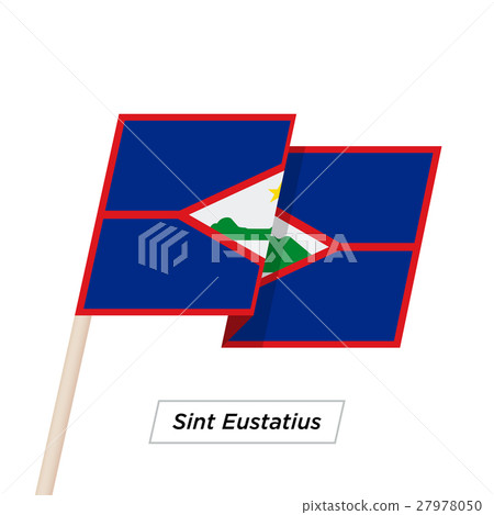 Sint Eustatius Ribbon Waving Flag Isolated on Sint Eustatius Ribbon Waving Flag Isolated on 27978050