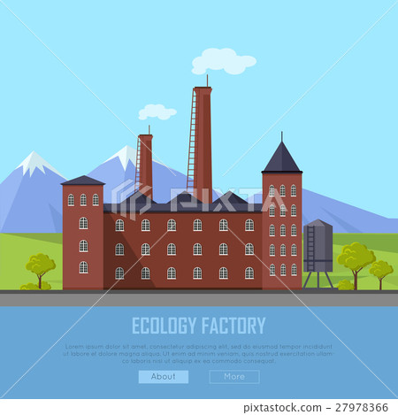 Ecology Factory Web Banner. Eco Manufacturing 27978366